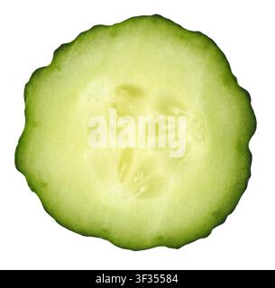 Cucumber slice isolated on white background Stock Photo