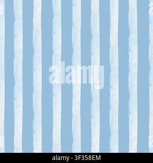 Blue vertical stripe seamless pattern, watercolor minimalist background. Lines on a blue background. Great for stationery, packaging, branding and Stock Photo