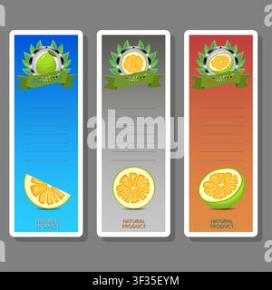Illustration on fruit theme from set juicy delicious pomelo of various sizes, fruit pomelo consisting of juicy organic food, collection pomelo in juic Stock Vector