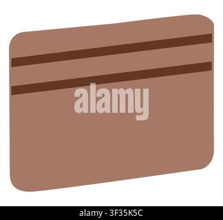 Card holder Wallet front and back with pockets and window pouches and cosmetic bags. Fashion accessory technical illustration for Men, women, unisex silhouette style, flat CAD sketch outline isolated Stock Vector