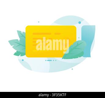 Yellow credit card vector illustration. Bank card icon on abstract backdrop with green leaves, symbolizing electronic payment, cashless finance transa Stock Vector