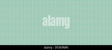 Green plastic insect net seamless pattern. Rubber anti mosquito mesh net texture background. Window lattice grid for barrier wall, safety zone, construction. Repeated wire fence wallpaper. Vector  Stock Vector