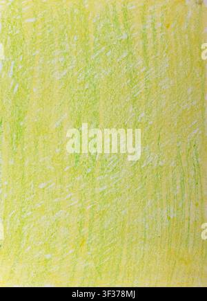 High-resolution scan of a real A4 sheet hand-painted with oil pastel. Rich pigment, visible textured strokes and tactile handmade surface make this ba Stock Photo