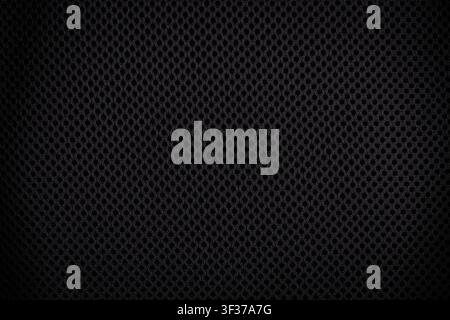 Black Mesh Fabric Texture Background Pattern Stock Photo