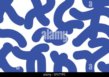 Abstract Blend Wave Background with Smooth Blue and White Gradient Stock Vector