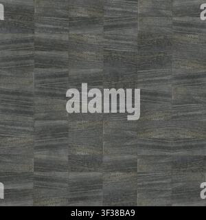 Texture of dark charcoal grey slate rectangular tiles in a modern uniform grid arrangement. Stock Photo