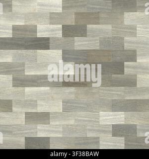 Horizontal texture of rectangular stone paving tiles in varying light and medium grey shades. Stock Photo