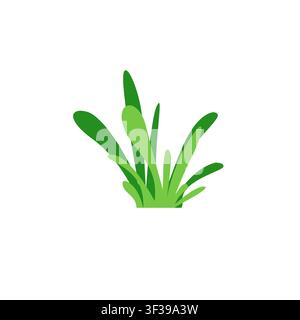Green Grass icon vector illustration. Grass Logo Design Stock Vector