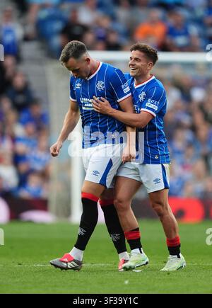 Rangers Cameron Devlin And Lawrence Shankland During A Training rangers-cameron-devlin-and-lawrence-shankland-during-a-training