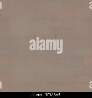 Top down seamless view of clean terracotta rectangular paving tiles laid in a neat running bond arrangement. Stock Photo