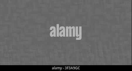 A seamless texture background of dark charcoal grey herringbone pattern paving stones. Stock Photo