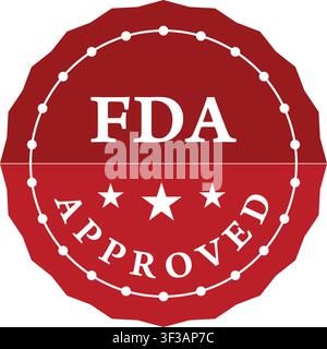 FDA Approved Quality Assurance Badge for Healthcare and Pharmaceutical Concept Stock Vector