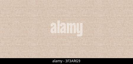 Brown burlap linen seamless realistic texture. Linen fabric cloth woven pattern. Rough woven hessian textile. Canvas cotton backdrop bg. Vector illust Stock Vector