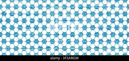 Soccer ball grunge pattern in blueand white colors. Football game hexagon texture background. Ball hexagonal pattern. Mosaic geometric design bg. Vect Stock Vector