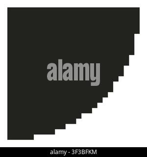 Vector retro pixel art geometric shape. Minimal 8-bit style frame and abstract design element isolated on background. Stock Vector