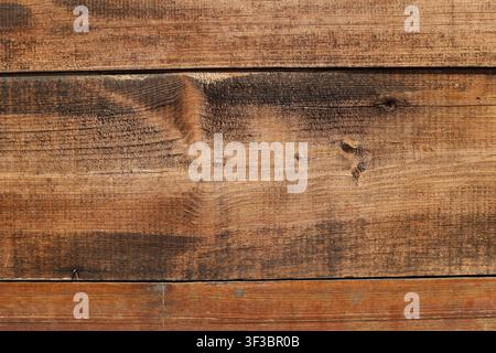 Weathered Dark Wooden Planks Texture and Grain Background Stock Photo