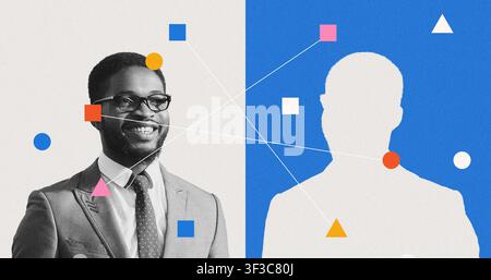 Smiling Young Black Man In Suit Standing In Office, Business Concept Stock Photo