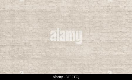 Aged Painted Brick Wall with Authentic Warm Beige Texture Loft Style Industrial Finish Stock Photo