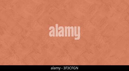 Paint brush strokes plaster texture uniform brandied melon pastel background Stock Photo