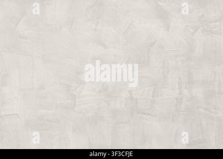 Abstract Plaster Background With Tactile Multi Directional Greige Paint Brush Strokes Stock Photo