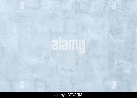 Abstract Plaster Background With Tactile Multi Directional Powder Blue Paint Brush Strokes Stock Photo