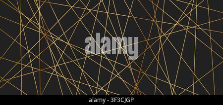 Straight random chaotic geometric lines form striking abstract vector pattern. Stock Vector