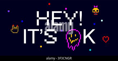 Hey, it is Ok. Funny banner, speech bubble Stock Vector