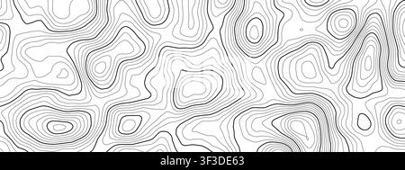 Nautical ocean radar and map pattern floor with topographic chart navigation. Topography sea vector and sonar world bottom with background line mercat Stock Vector