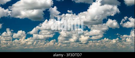 Florida weather in summer rain season. Blue sky with white clouds. Bright skyscape Stock Photo