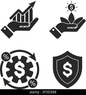 Gear icons representing business development and performance metrics ...