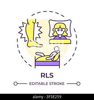 RLS multi color concept icon Stock Vector