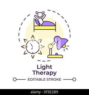 Light therapy multi color concept icon Stock Vector