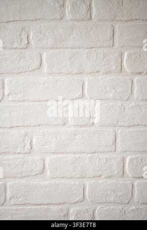 White brick wall background with copy space Stock Photo