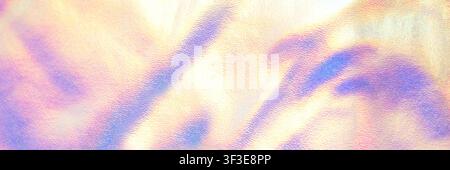 Iridescent pastel holographic texture background with soft abstract light and subtle shimmer Stock Photo