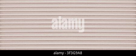 Cardboard brown horizontal textured corrugated background. Packaging container seamless Realistic 3d pattern. Wrapping paper siding bg design template Stock Vector