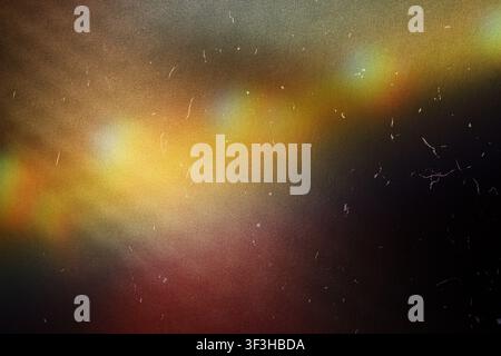 Abstract background showing colorful light leaks and vintage film grain Stock Photo