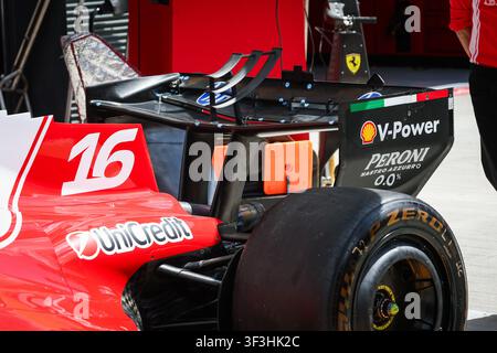 Monaco Rear Wing Scuderia Ferrari SF-26, mechanical detail front wing aerodynamism ...