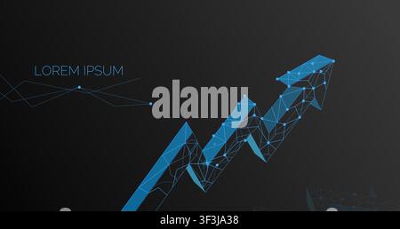Black and blue 3d illustration of bolt Stock Vector