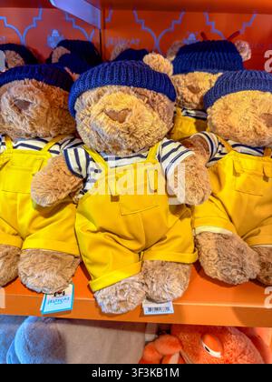 Jellycat Bartholomew Bear in a seafarer outfit on dispaly in a Paris department store, Paris,France Stock Photo