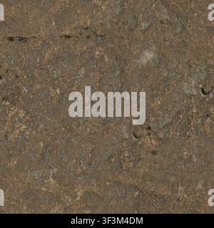 A close-up of a rough brown limestone surface featuring natural pits, porous texture, and earthy tones. Stock Photo