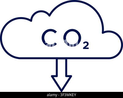 Corporate carbon credit icon. Business sustainability concept. Vector illustration, flat design Stock Vector