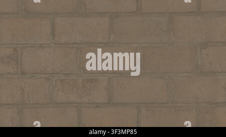 A light brown seaworn sandstone brick wall with smooth edges and a uniform layout. Stock Photo