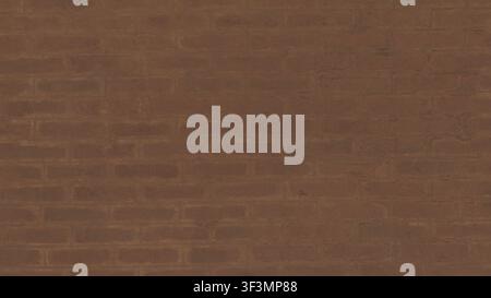 A close-up view of a brown brick wall with a distinct stenciled or clean finish, providing a consistent structural background. Stock Photo