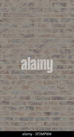 A whitewashed brick wall with a distressed, aged aesthetic, perfect for rustic interior design or retro style backgrounds. Stock Photo