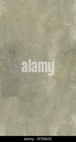 A weathered and distressed grey plastered wall showing natural signs of age and texture. Stock Photo