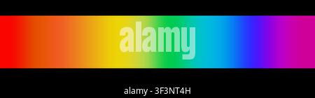Rainbow RGB gradient background. Sun light ultraviolet spectrum. Abstract with black borders. Vector illustration Stock Vector