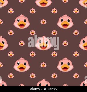 Vector seamless pattern of an ostrich on a background Stock Vector