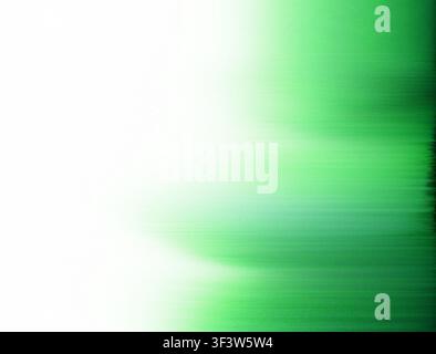 Grainy minimalist abstract background featuring a soft green gradient on the right fading into clean white space, with subtle blur and texture for mod Stock Photo