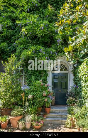 Overgrown residential house in London Stock Photo