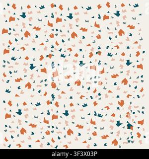 Modern seamless terrazzo pattern featuring colorful geometric fragments on a light background, ideal for wallpaper, textiles, packaging, tiles, and su Stock Vector